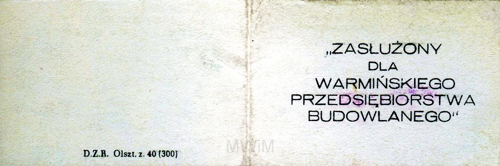 KKE 3268-1.jpg - Zasłużony dla Warmińskiego przedsiębiorstwa Budowlanego, Jan Rutkowski, Olsztyn, 1986 r.